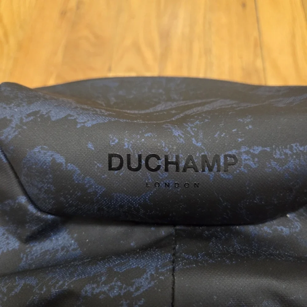 Duchamp London Anti-Theft Laptop Tablet Backpack Sleek Blue Black Design USB‎